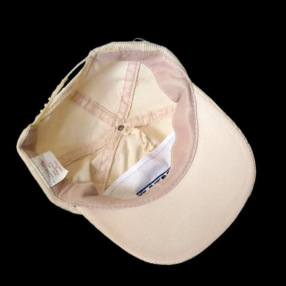 Vintage 90’s Domtar Corduroy Snapback Hat Apparel Trucker Cap OSFM  Embroidered